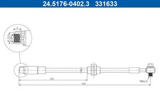 BREMSSCHLAUCH FÜR OPEL ASTRA J (P10) - ATE 24.5176-0402.3