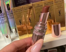 Image of YSL LOVESHINE Candy Glow Tinted Butter Lip Balm 6B Brown Nude New
