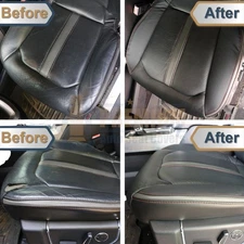 2015-2020 Fits Ford F150 Platinum Genuine Leather Front Bottom Seat Covers Black