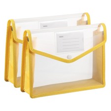 B5 Yellow Snapback Office Folders 2pcs