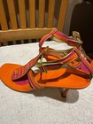 Brian Atwood Multi Color Open Toe Sandals Size 11/41 Worn Once See  Description — photo 5