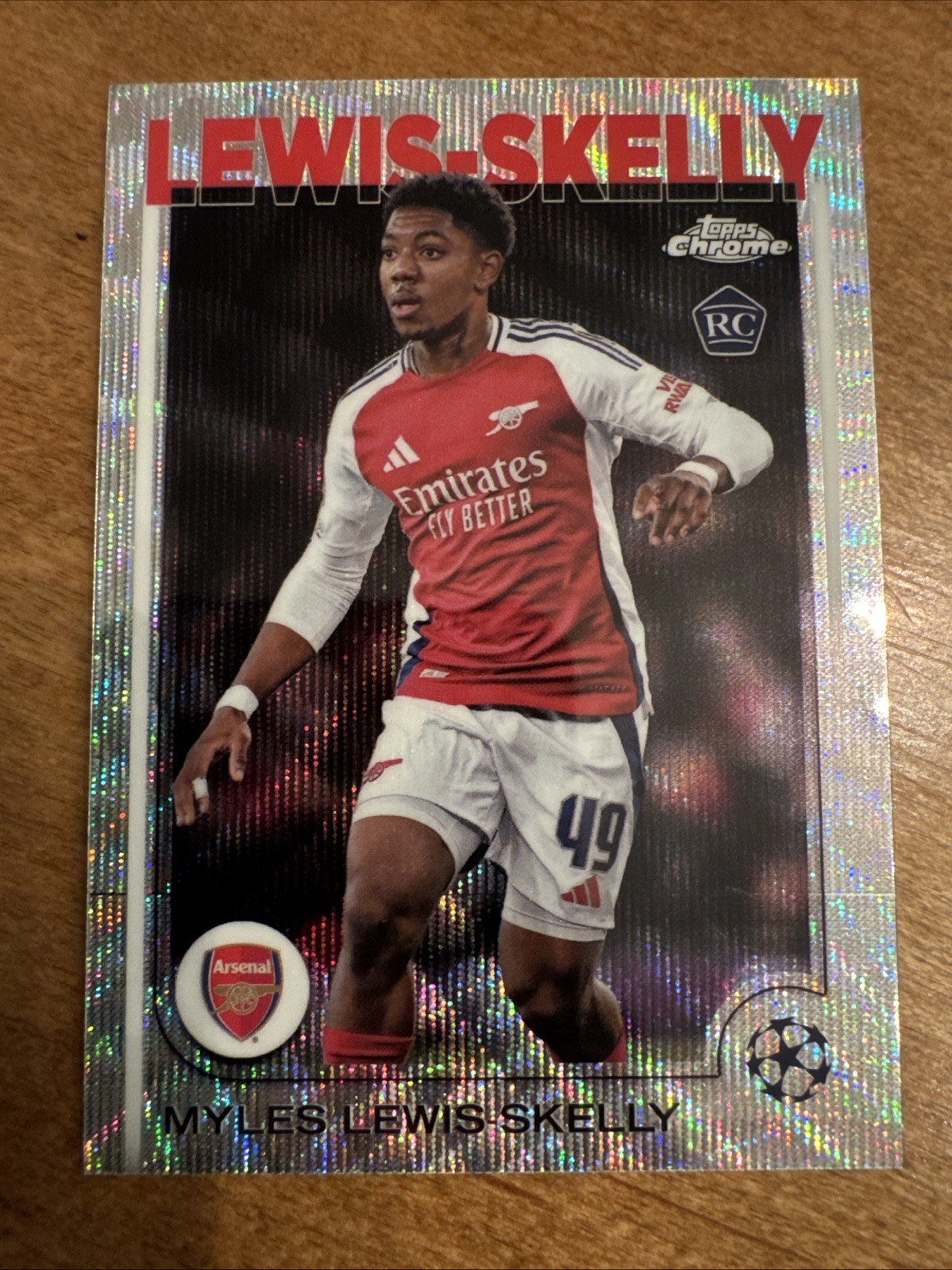 2024-25 Topps Chrome Uefa Club Myles Lewis-Skelly #154 Pulsar Refractor (RC)
