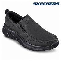 Mens Skechers Slip On Shoes Equalizer 5.0 Harvey Leather Memory Foam Black