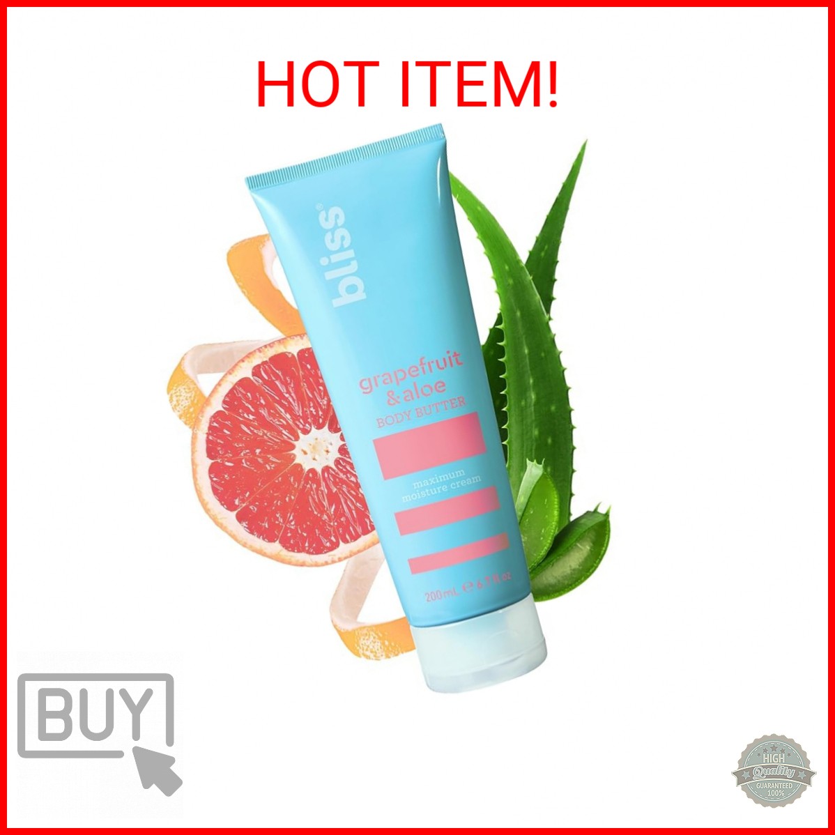 - Grapefruit And Aloe - Maximum Moisture Cream - 6.7 Fl Oz -