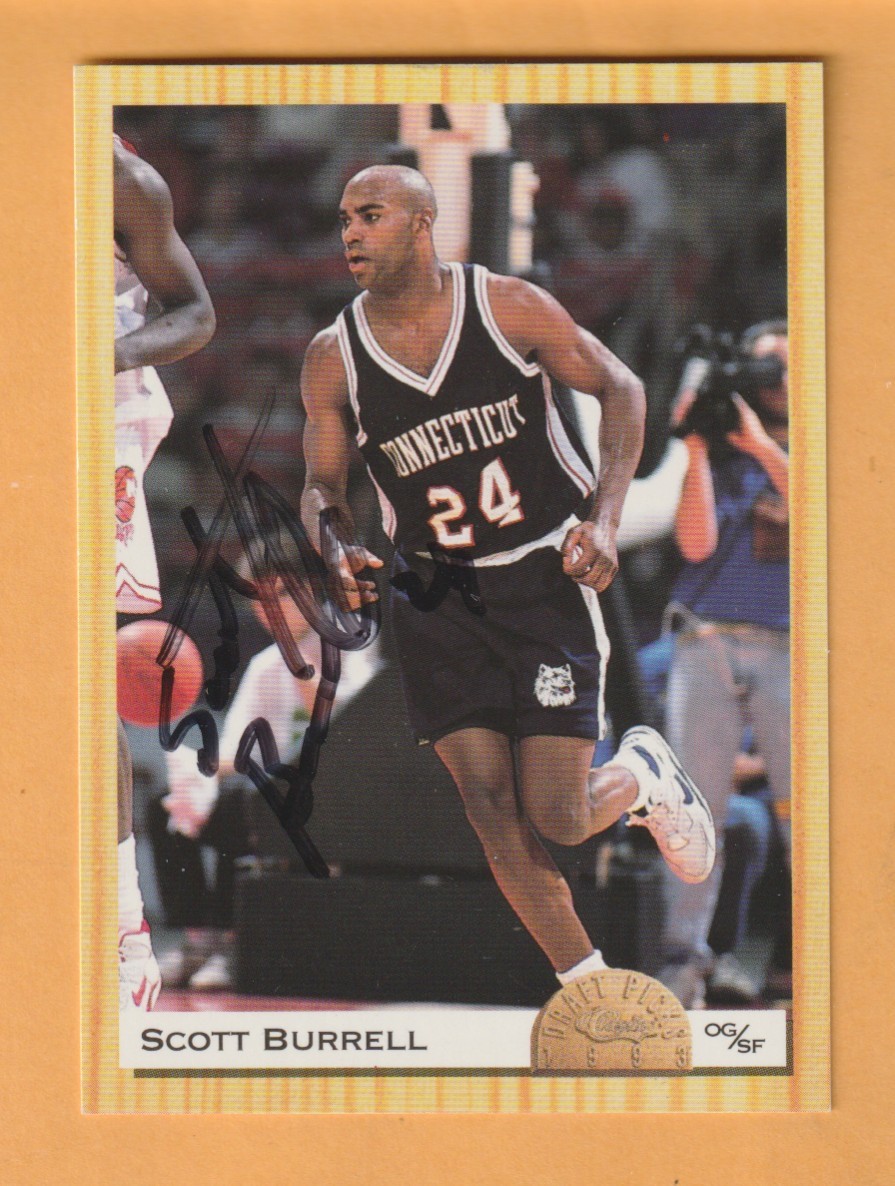Scott Burrell Connecticut Huskies AUTO Signed 1993 Classic Hamden