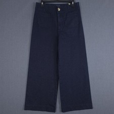 Anthropologie Maeve The Colette Pants 29 Fits 30x26 Blue Sparkle Wide Leg