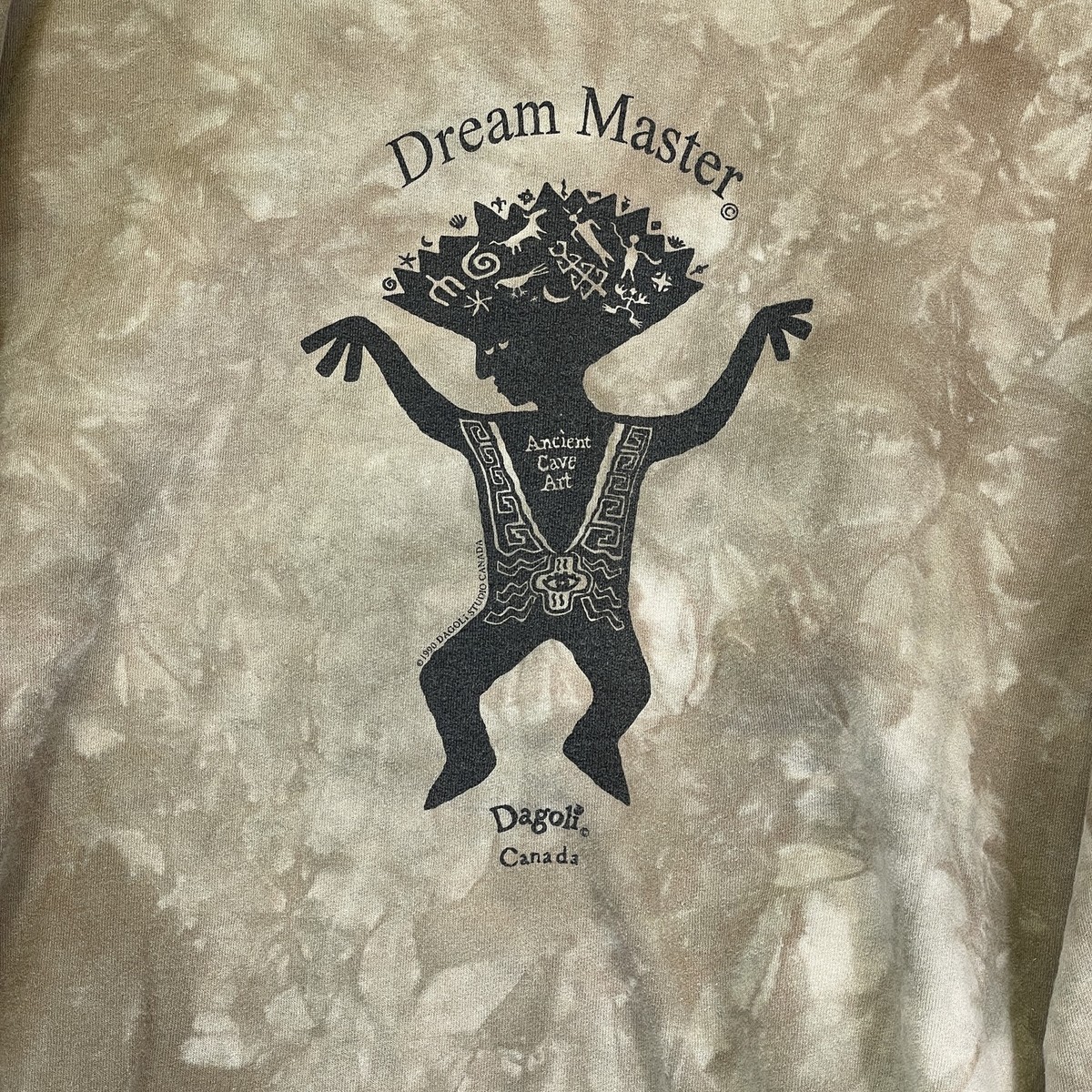 Vintage Dagoli Canada Dream Master Cave Art Tie-Dye Sweatshirt 