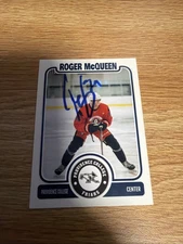 Roger Mcqueen Signed Card Auto Providence Friars Anaheim Ducks