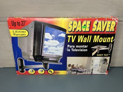 Space Saver TV Wall Mount Up To 27 Inch 95 lb Easy Tilt Barkan New