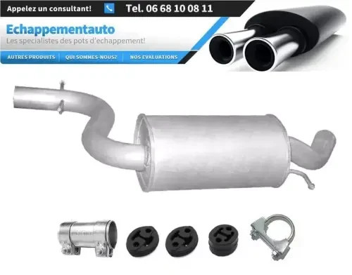 Silencieux central pour remplacer echappement Golf 5 GTI rouillé
