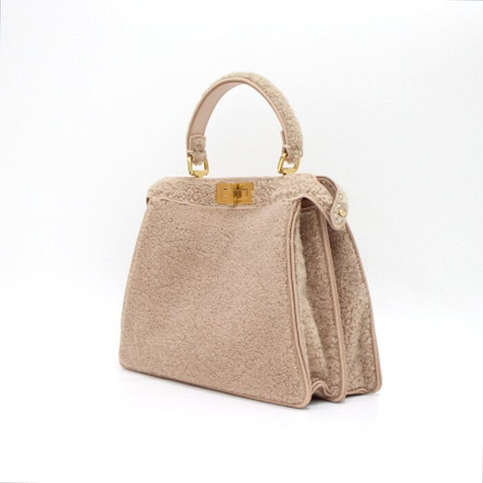 Fendi SHEEP Shearling Peekaboo I SEE YOU Medium Tote and Shoulder Bag 152894031 image 2