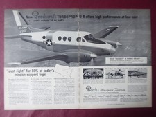 6/1965 PUB BEECH AEROSPACE BEECHCRAFT U-8 US ARMY AIRCRAFT ORIGINAL AD