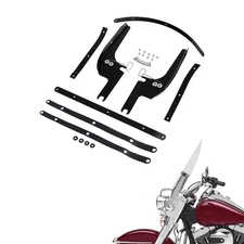 Windshield Windscreen Bracket Mount Set Fit For Harley Touring Road King 94-25
