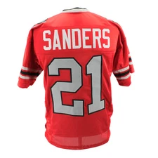 Deion Sanders Jersey Red Atlanta |  Unisex Adult Size S-5XL Unsigned Sewn Stitch