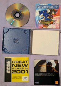 Sega Dreamcast Sonic Adventure 2 Game Complete With Manual And "The Trial" Disc