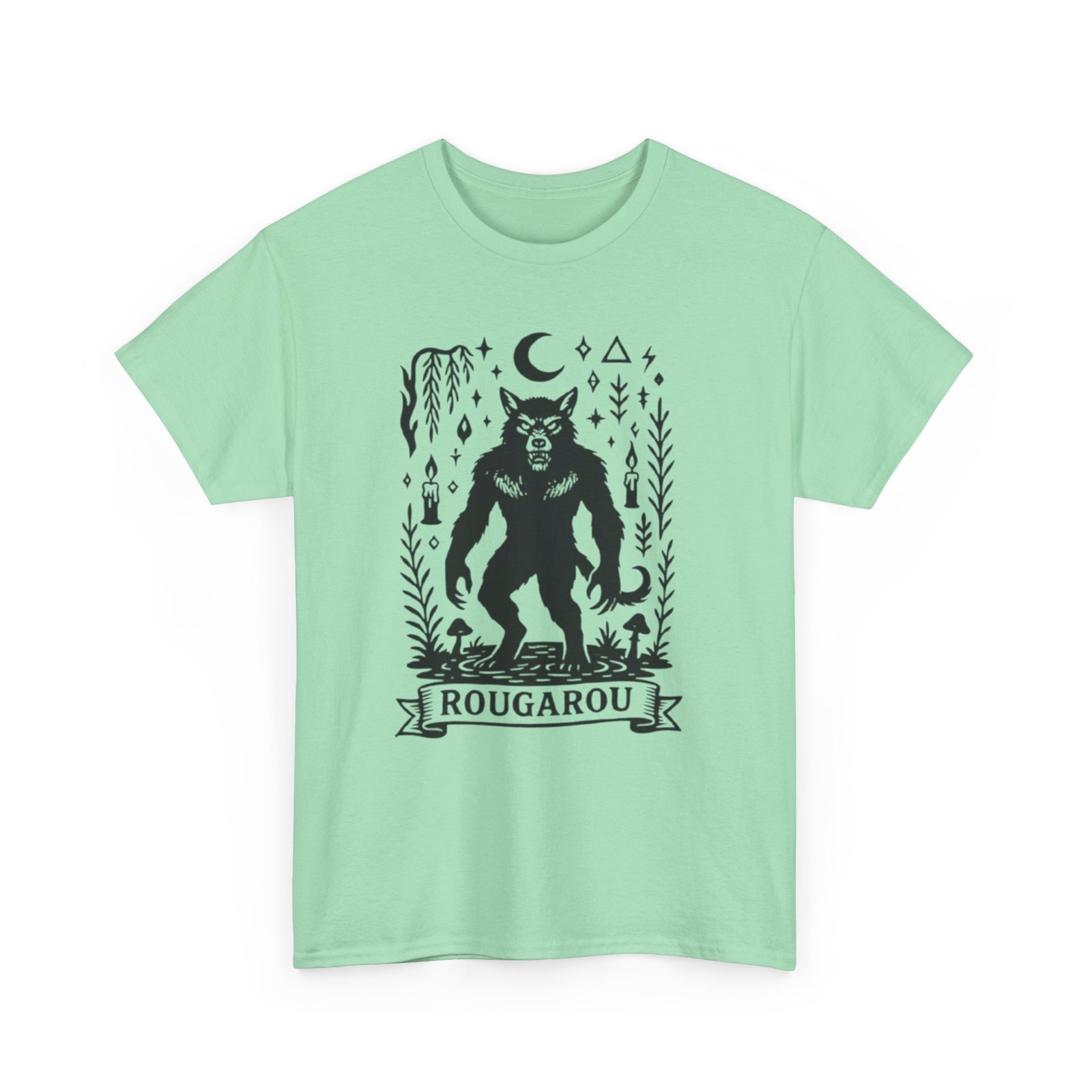 Louisiana Cryptic Legend Rougarou Printed T-Shirt Mythical Creature Collectible