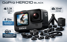 GoPro HERO10 Black 5.3K Action Cam Wasserdicht HERO 10 Camera Video +  Set