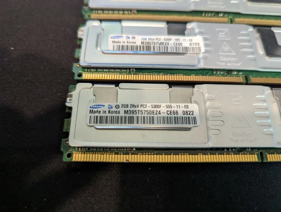 Samsung 8GB (4x2GB) DIMM DDR2 ECC Memory PC2-5300F (M395T5750EZ4-CE66/CE65) - Image 2 of 2