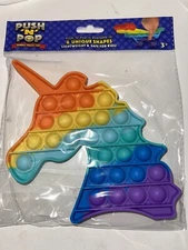 Fun Factory Push ‘N’ Pop Bubble Fidget Toy Unicorn Sensory Anxiety Stress Relief