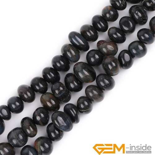Natural Stone 8-10x10-12mm Freeform Nugget Loose Beads For Jewellery Making 15" - Picture 41 of 156