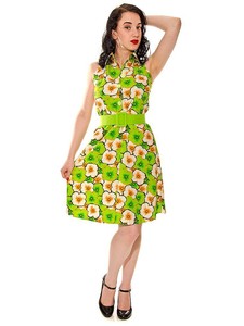 lime green swing dress