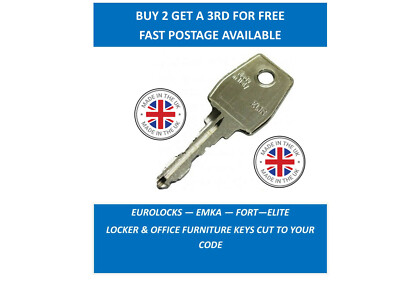 Eurolocks EMKA FORT ELITE Schlüssel zum Code KAUFEN SIE 2, ERHALTEN SIE EINEN 3. GRATIS. Schlüssel aus massivem Stahl.