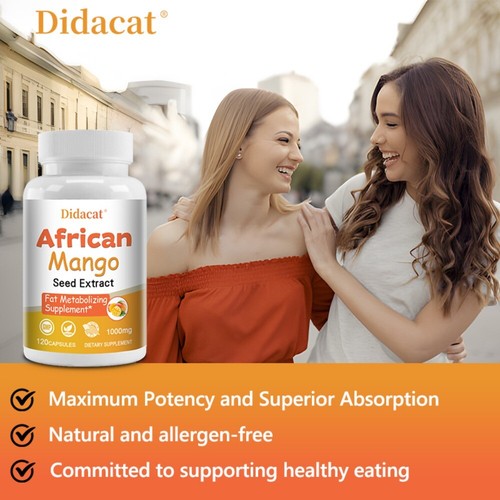 African Mango Extract 1000mg - Natural Weight Loss Slimming Capsules 120 Caps - Picture 7 of 8