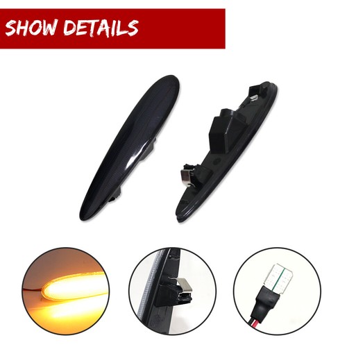 Smoke Amber/Red Full LED Strip Bumper Side Marker Lights For 00-03 Nissan Maxima - Picture 4 of 14