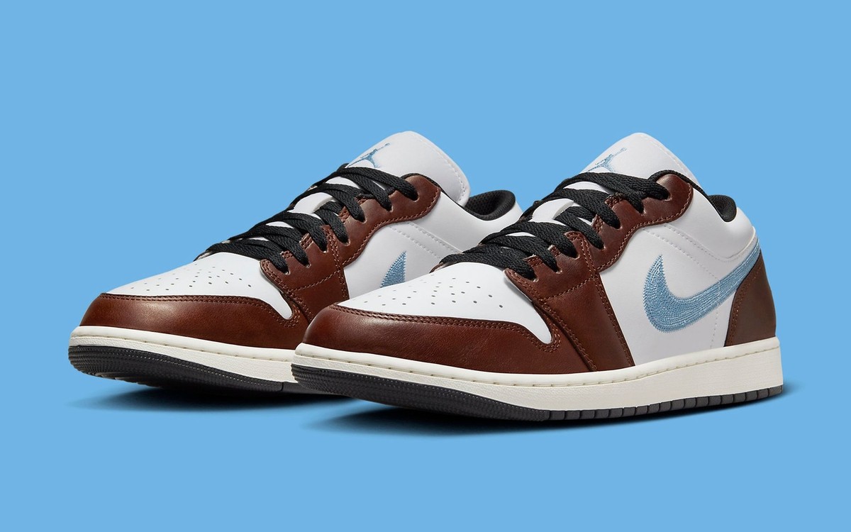 Nike Air Jordan Retro 1 Low White Blue Grey Brown FQ7832-142  display picture 2