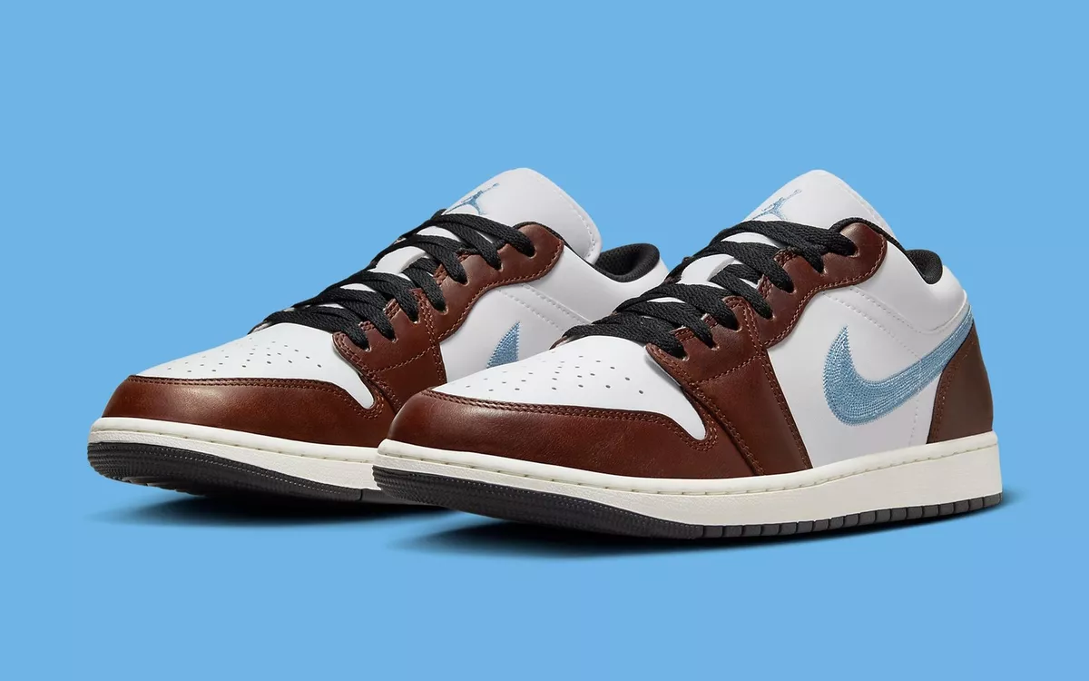 Nike Air Jordan Retro 1 Low White Blue Grey Brown FQ7832 142 mens sizes
