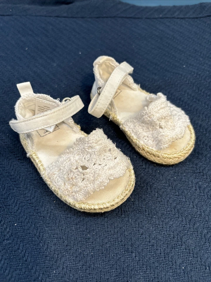 Sandalias JANIE AND JACK Tejidas Blancas Talla 2 Infantil Foto 2 de 4