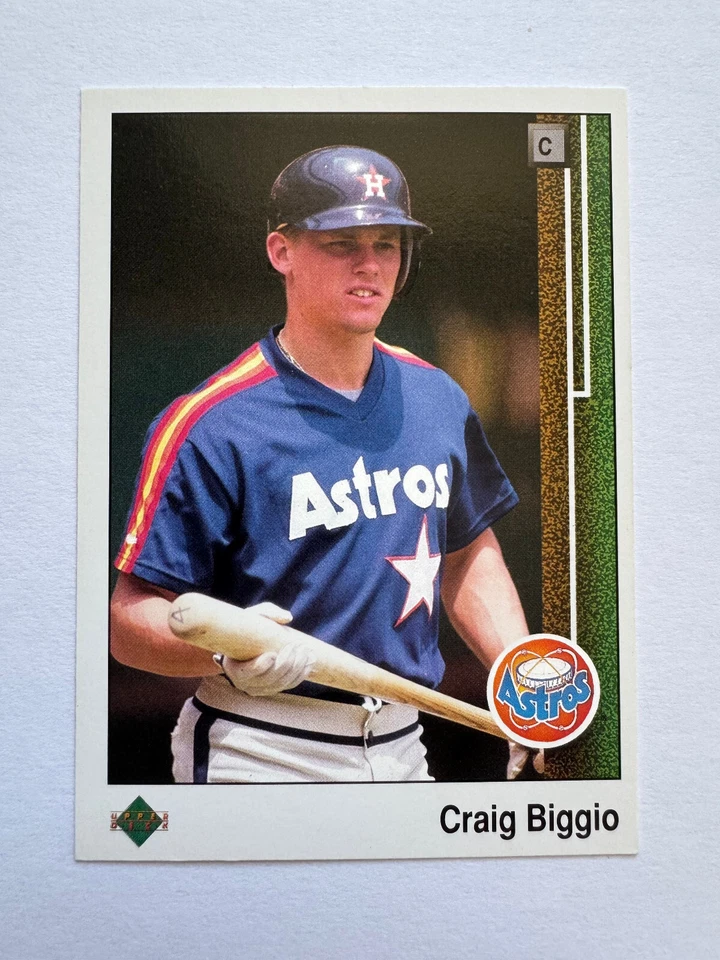 Lote de conjuntos de equipos de cubierta superior de los Houston Astros 1989-93 (5 juegos con radiocontrol Biggio, Bagwell) Foto 2 de 4