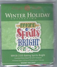Christmas Baking Spirits Bright Counted Cross Stitch Glass Bead Mill Hill