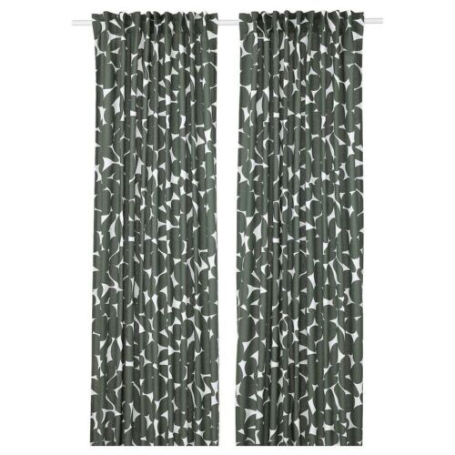Ikea ROSENANEMON Two curtains panels 57x98 405.401.53 NEW Pair Mid century mcm