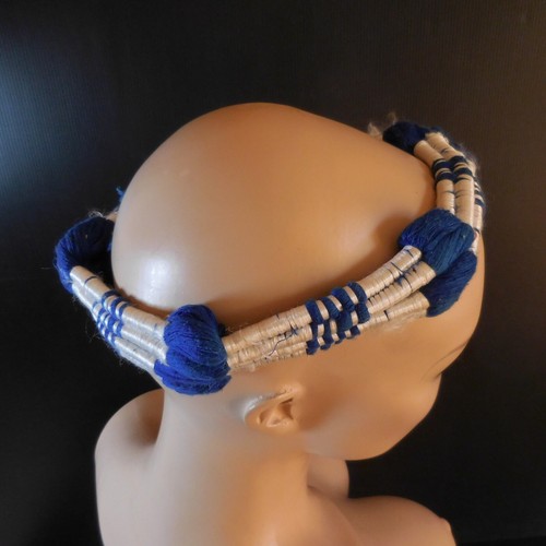 Bandana Blue Accessory Fashion Hairdressing Vintage Art Deco Woman Man N6978 - 第 3/12 張圖片