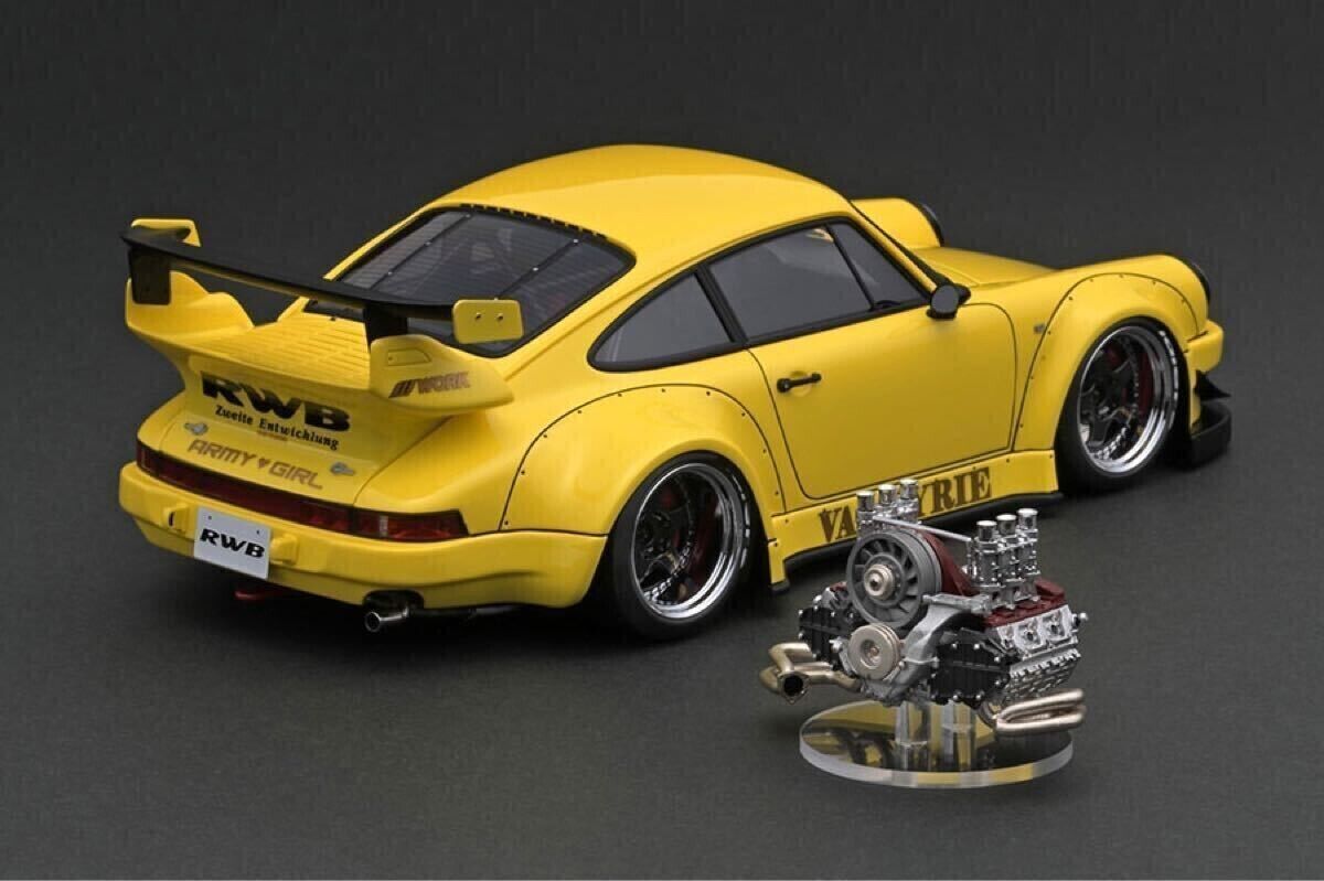 1/18 Ignition Model RWB 930 Porsche 911 M64 Yellow w/ Engine 1/18 Ignition Model RWB 930 Porsche 911 M64 Yellow w/ Engine