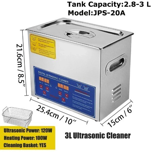 Ultraschallreiniger 2L 6L Digital Timer Edelstahl Bad Gläser Uhr Reinigen - Bild 11 von 32
