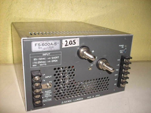 Fuente de alimentación NEMIC-LAMBDA FS-600A-5 FS600A5 5V 120A 850W - Imagen 1 de 3