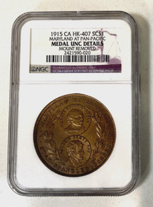 NGC UNC 1915  $1 Medal Maryland at Pan Pacific International Exposition