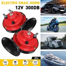 2 Set 12V 300DB Super Loud Train Horn Waterpr...