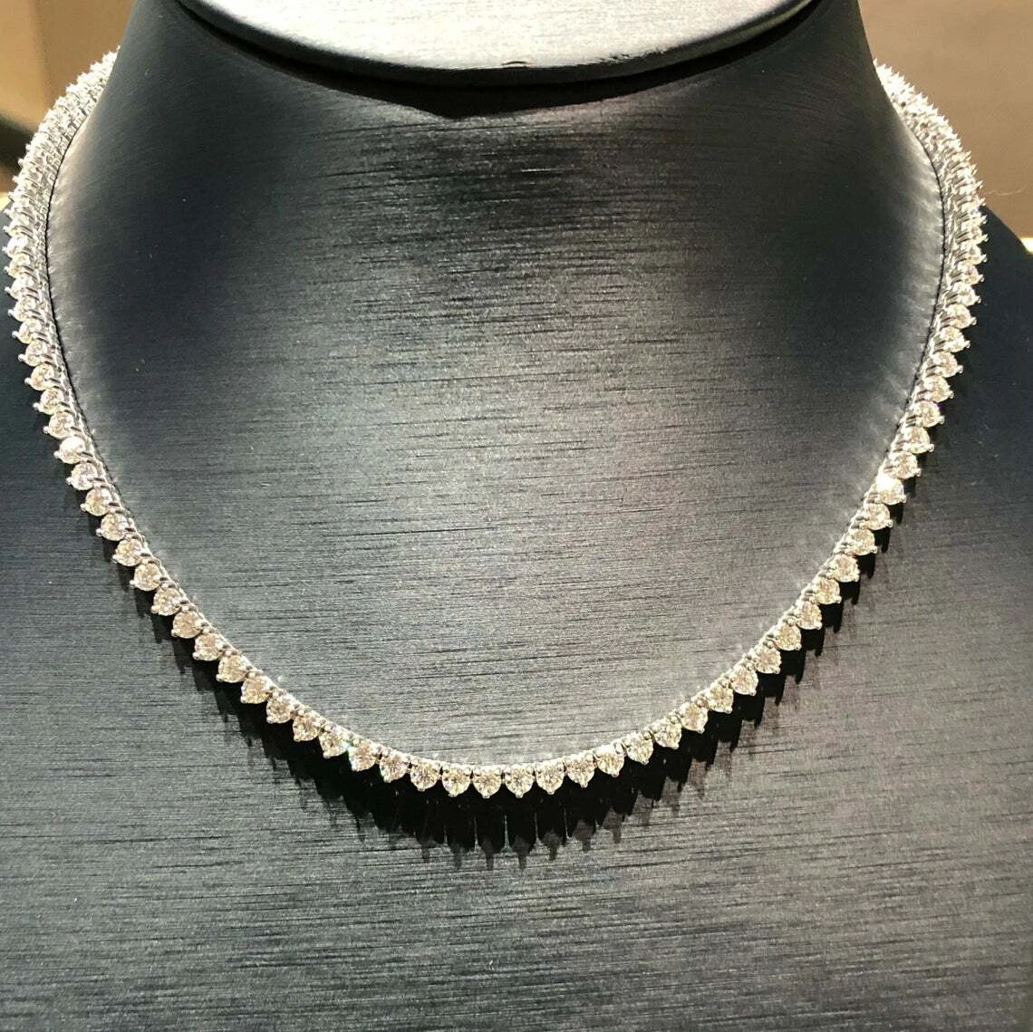 3mm white 2024 gold tennis chain