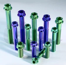 Titanium Torx Head Flange Bolt M6 M8 M10 Purple / Green GR5 Ti Motorcycle E-Bike