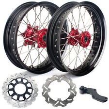 17" Supermoto Ruote Cerchi Dischi per Honda CRF250R 04-13 CRF450R 02-12 CR 125 R
