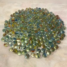 Vintage Marbles Glass Cat Eye Swirled Multi Colored Marble Cats Eyes Lot Of 250