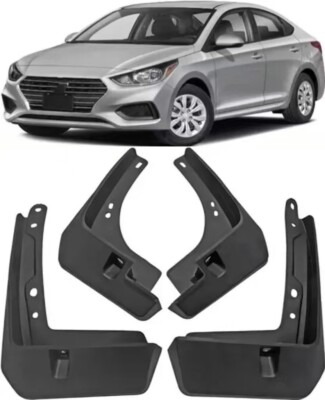 4pc Mud Flaps Splash Guards For Hyundai Accent Sedan – Front & Rear Set 3 thumbnail image
