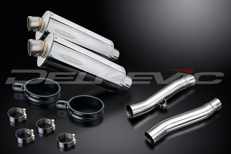 Triumph 900 Sprint 1993-1998 Kit de silenciador de escape ovalado de acero inoxidable de 14" Foto 4 de 4