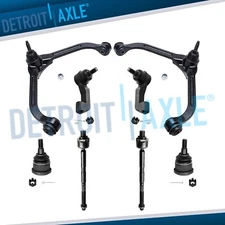 8pc Front Upper Control Arms Lower Ball Joint Tierods for 2006 2007 Jeep Liberty