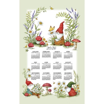 Kay Dee Towel Calendar, Garden Gnomes - 2026 (F3562)