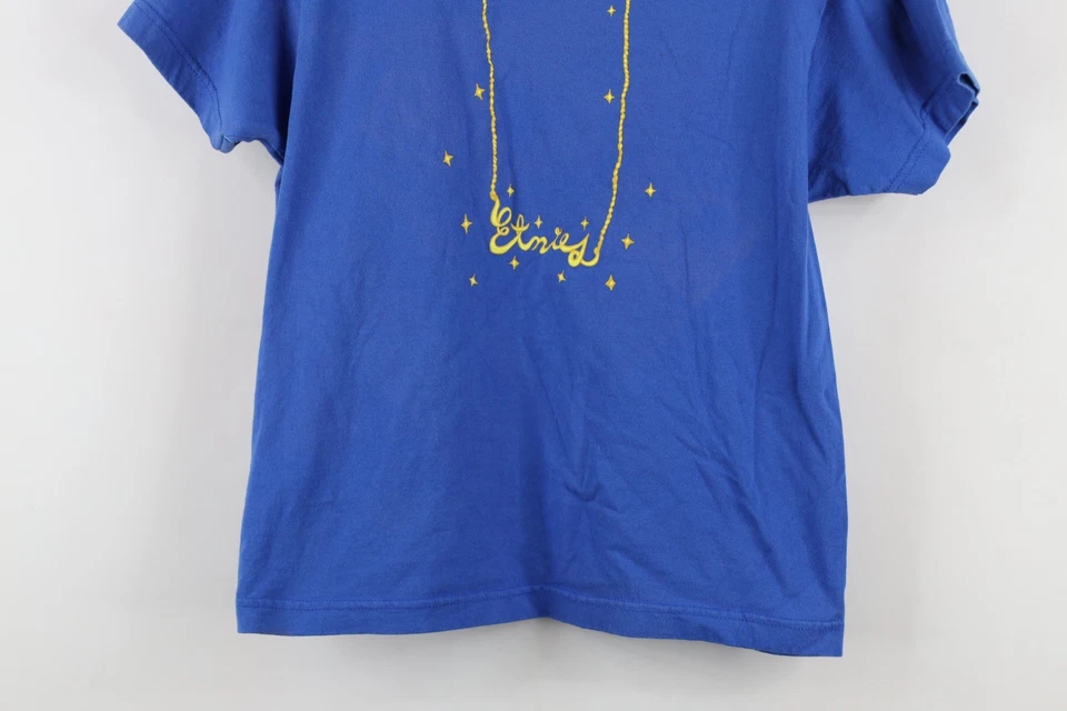 Camiseta De Colección Años 90 Etnies Monopatín Mujer Grande Deletrear Cadena Azul Algodón Foto 3 de 4