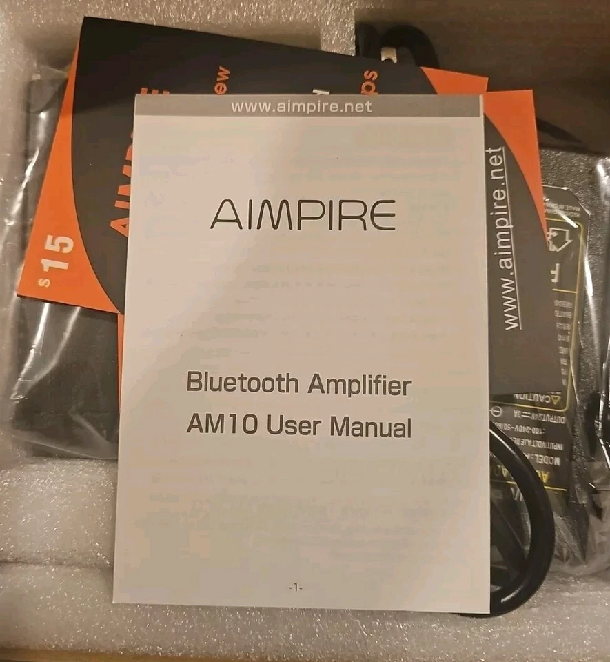 Aimpire Bluetooth Mini Amplifier AM10 Audio Amp Stereo Integrated 2  Channel - Image 2 of 4